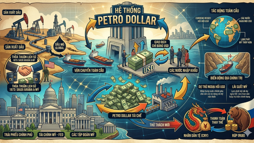 Hệ thống Petro Dollar: Quyền lực ngầm điều phối nền kinh tế toàn cầu
