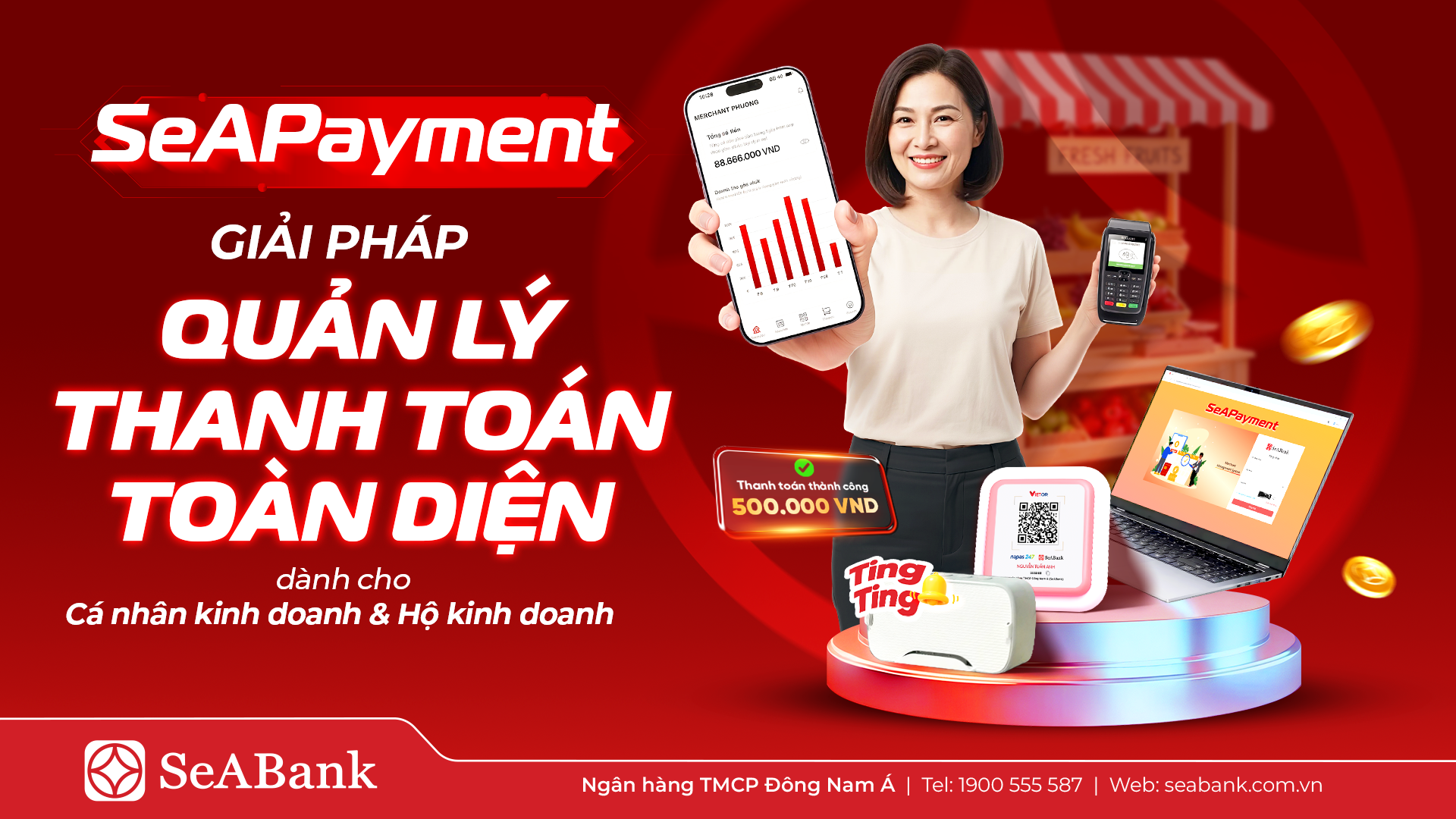 SeABank ra mắt SeAPayment: Nền tảng quản lý thanh toán giúp chủ shop kiểm soát dòng tiền thời gian thực