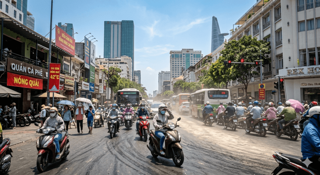 Người dân đối mặt với nắng nóng chưa từng có