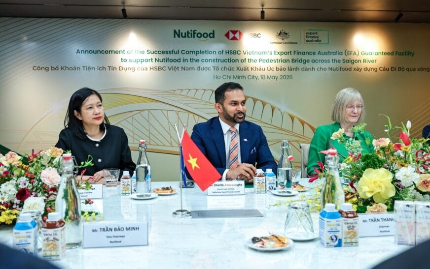 HSBC thu xếp tiện ích tín dụng do Tổ chức Tài chính Xuất khẩu Australia bảo lãnh cho dự án cầu đi bộ của Nutifood