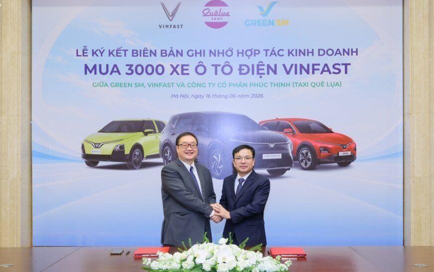 Taxi Quê Lụa mua thêm 2.000 xe điện VinFast, đội xe xanh vượt 3.000 chiếc