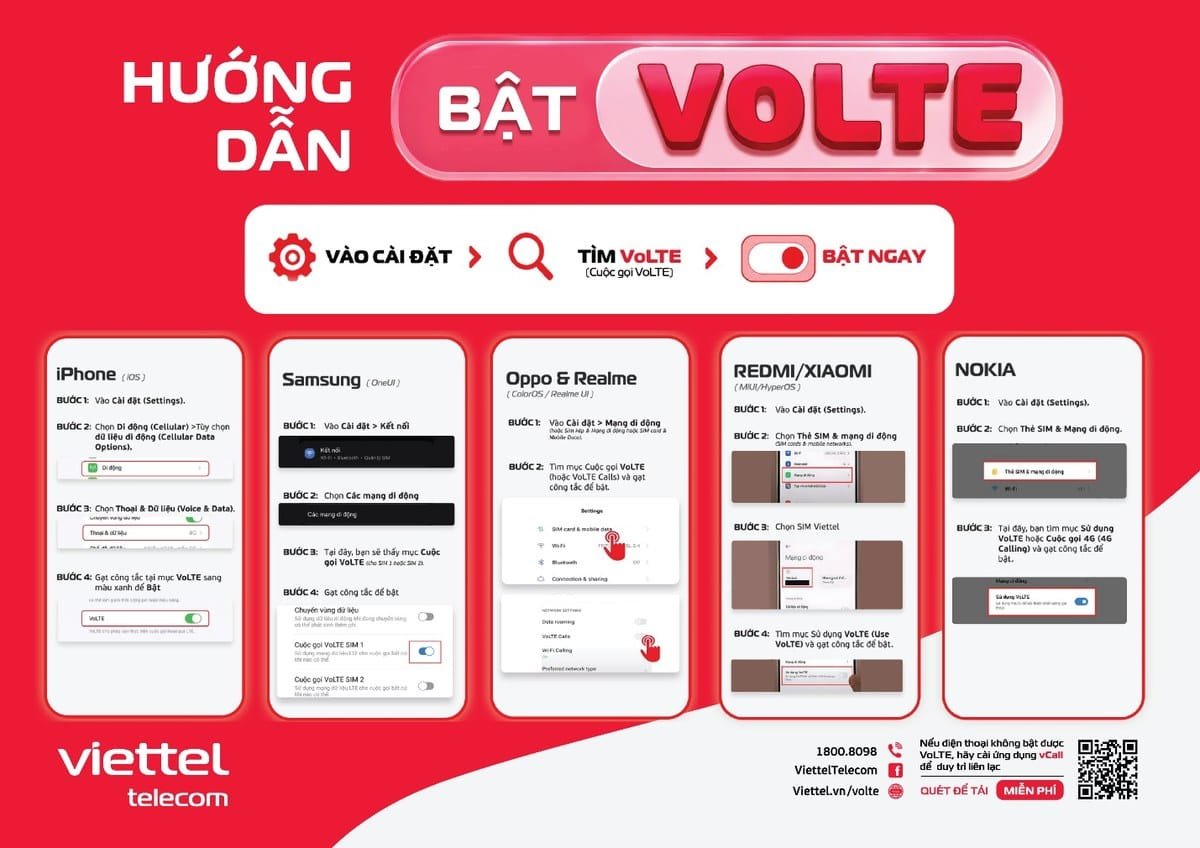 Hướng dẫn bật VoLTE trên điện thoại, không tốn chi phí hay hao pin