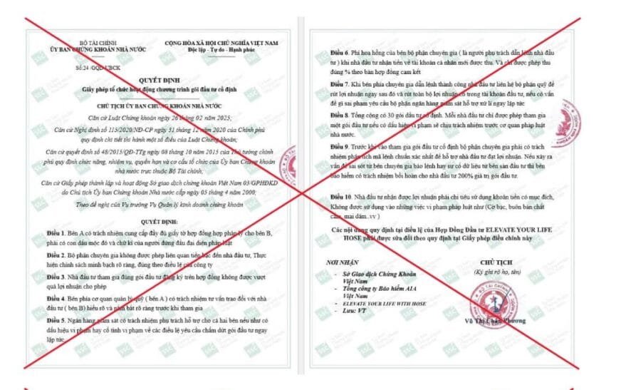 Phát hiện hành vi giả mạo Sở Giao dịch Chứng khoán TP. Hồ Chí Minh để lừa đảo nhà đầu tư