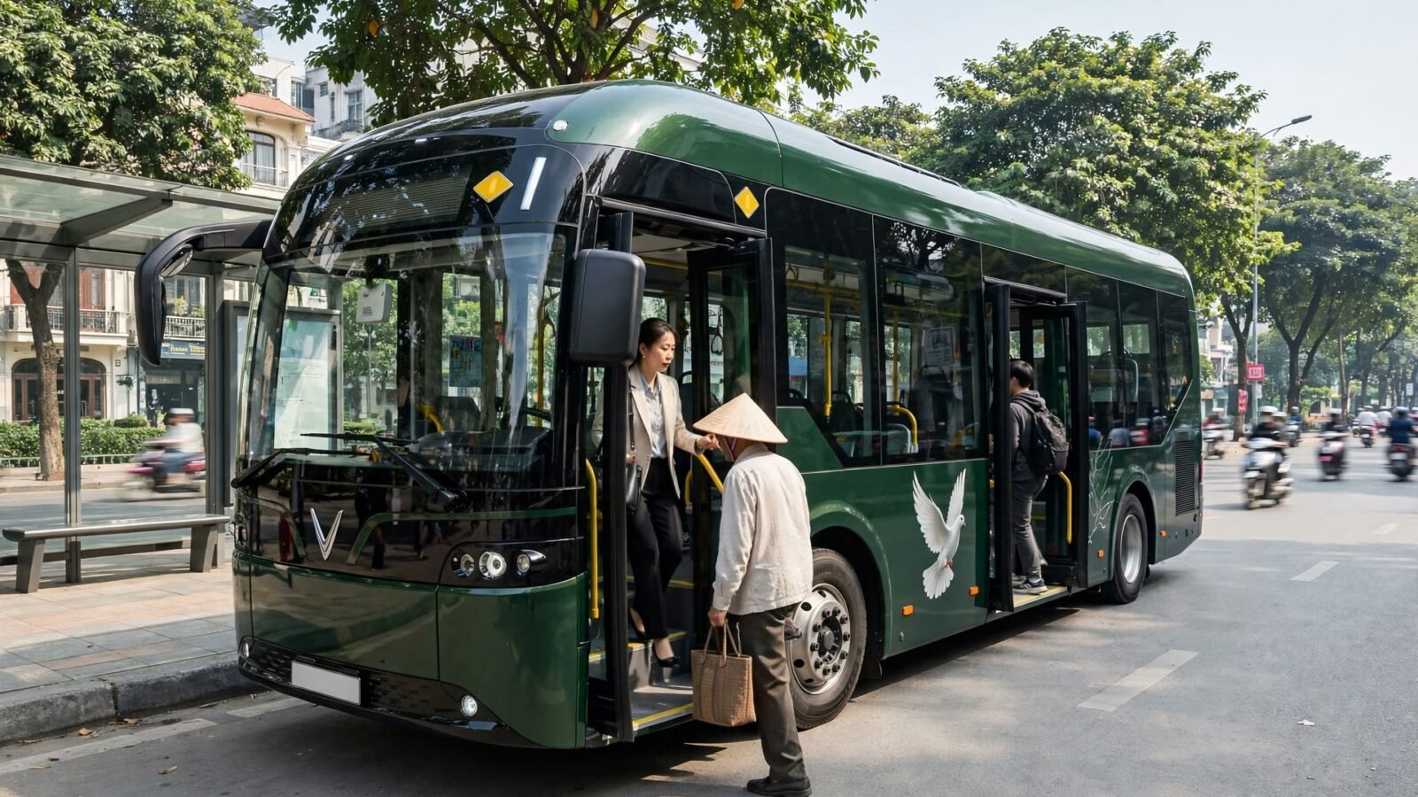 Xe buýt điện VinFast EB8 lên phố: Hà Nội thay diesel theo từng tuyến