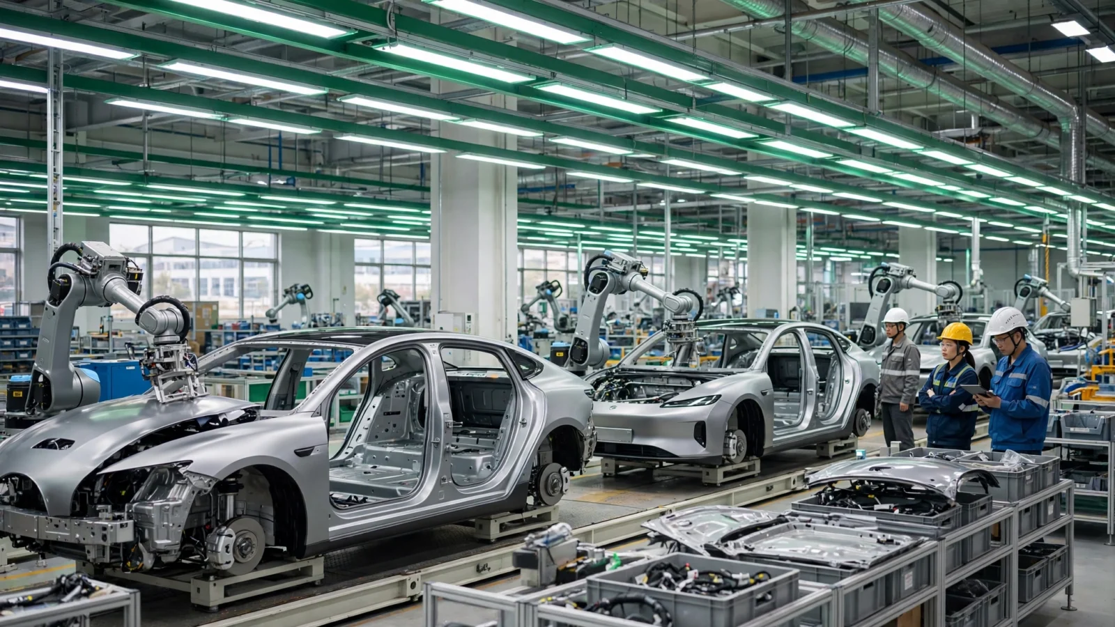 571.000 xe năng lượng mới được Trung Quốc xuất khẩu trong tháng 9 với dây chuyền sản xuất xe điện hiện đại