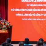 Thủ tướng Lê Minh Hưng phát biểu tại buổi làm việc với Unitel, thương hiệu của Viettel tại Lào